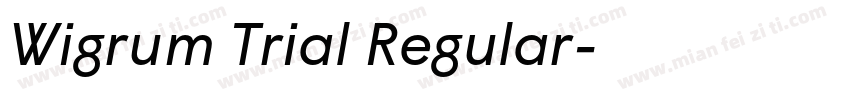 Wigrum Trial Regular字体转换